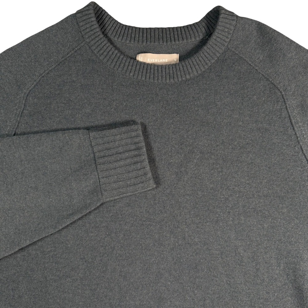 Everlane Cashmere Wool Crewneck Sweater Mens M Blue Grey Pullover